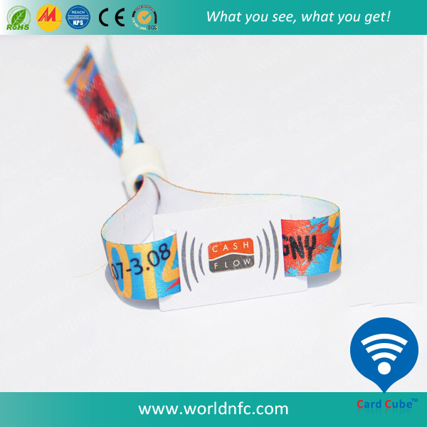 Woven ISO 15693 Ntag213 RFID Fabric Bracelet