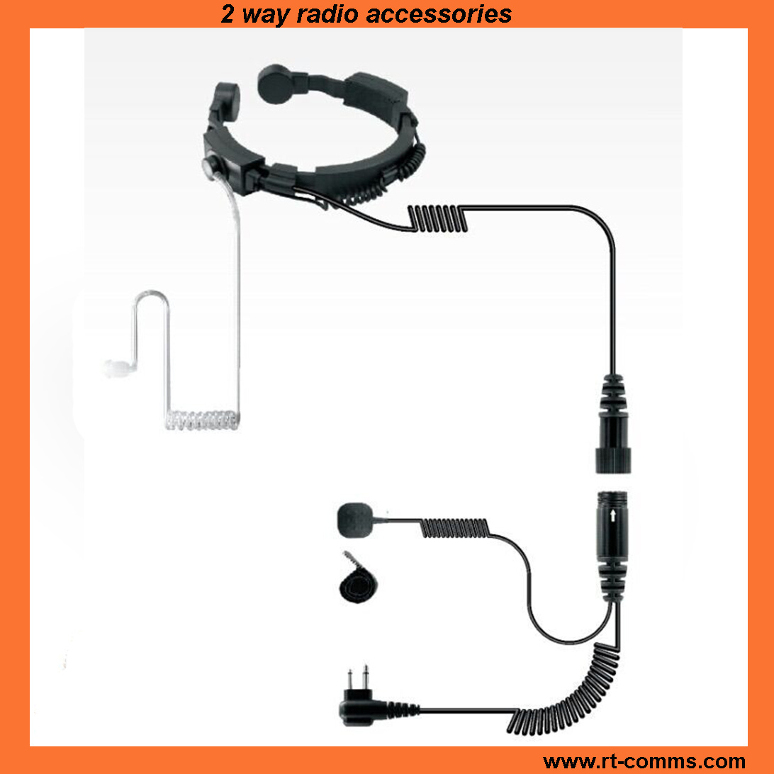 Heavy Duty Throat Microphone Headset with Finger Ptt Rtm-054044