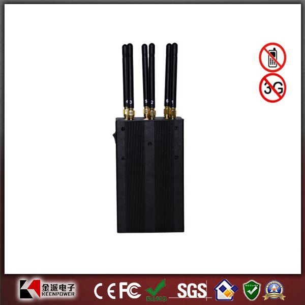 Handheld 6 Antennas WiFi GPS Mobile Phone Jammer