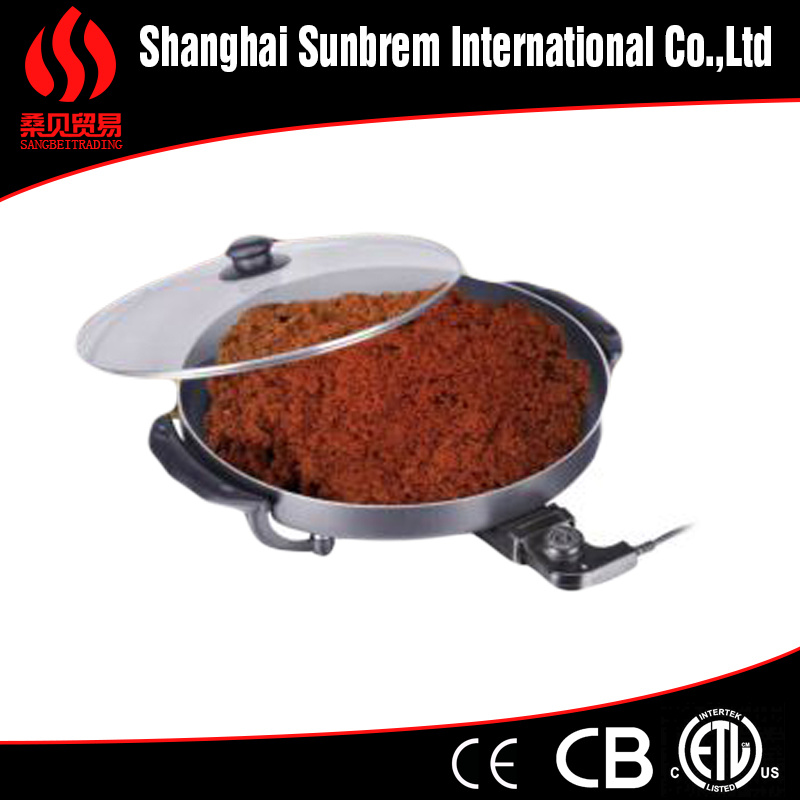 Non Stick Coating Inner and Outer Electric Skillet (110V/230V 1500W)