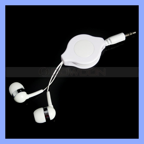 3.5mm Stereo Earphone Retractable Headphone Logo Custom Available