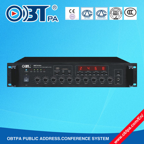 4 Zone Public Address System Amplifier, PA Amplifier, PA Mixer Amplifier