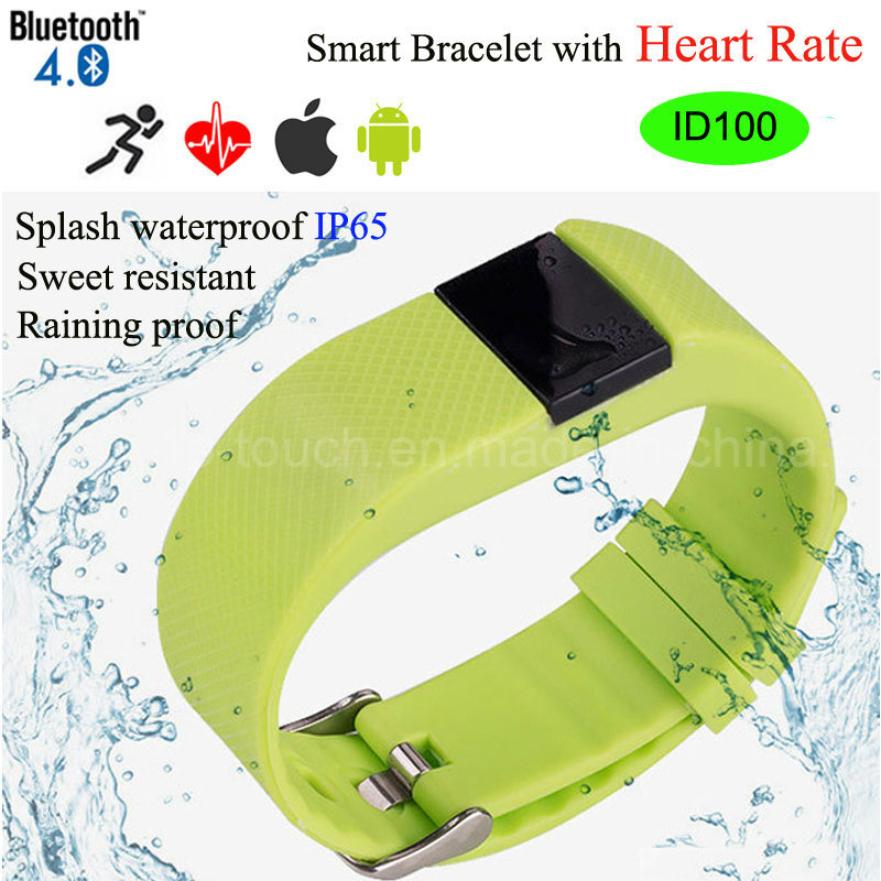 2016 Waterproof Smart Bracelet with Heart Rate Monitoring (ID100)