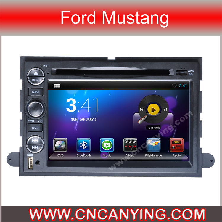 Car DVD Player for Pure Android 4.4 Car DVD Player with A9 CPU Capacitive Touch Screen GPS Bluetooth for Ford Mustang (AD-7302)