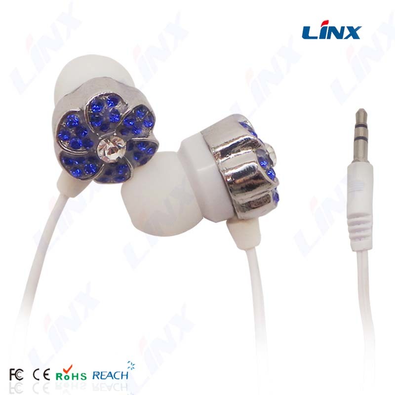 Unique Diamond Flower Earphones