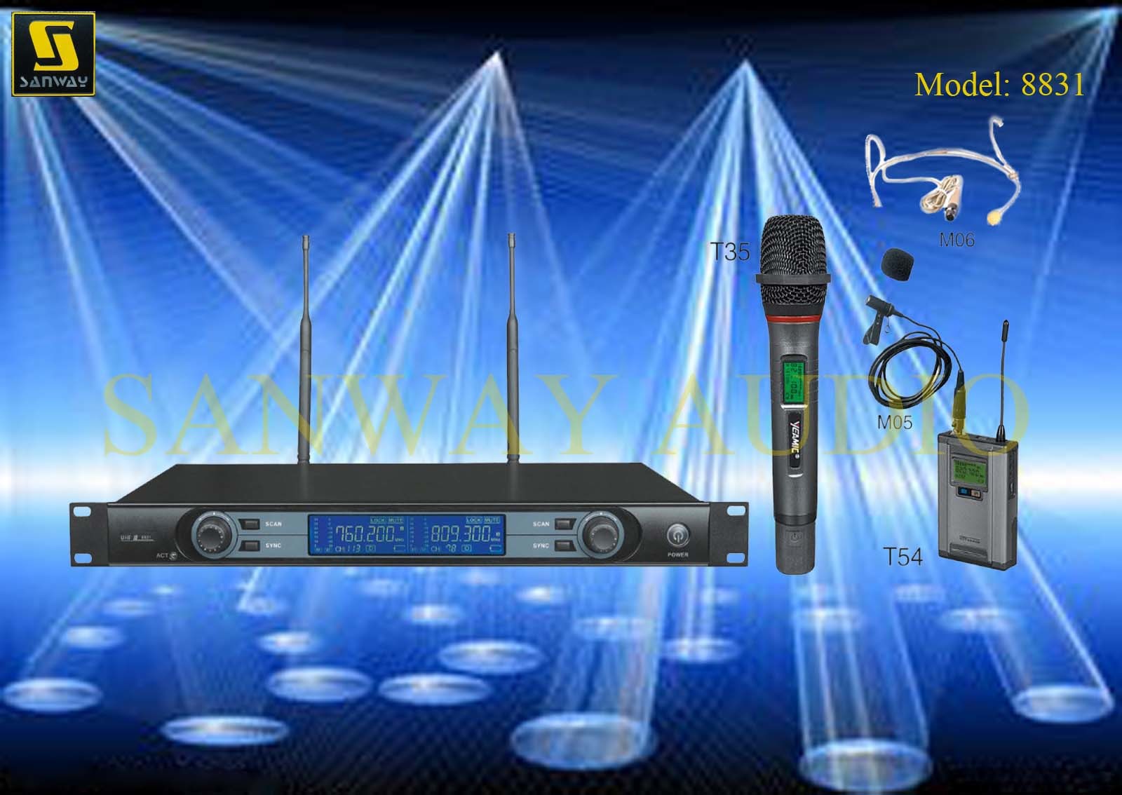 Double Channel Wireless Microphone 8831