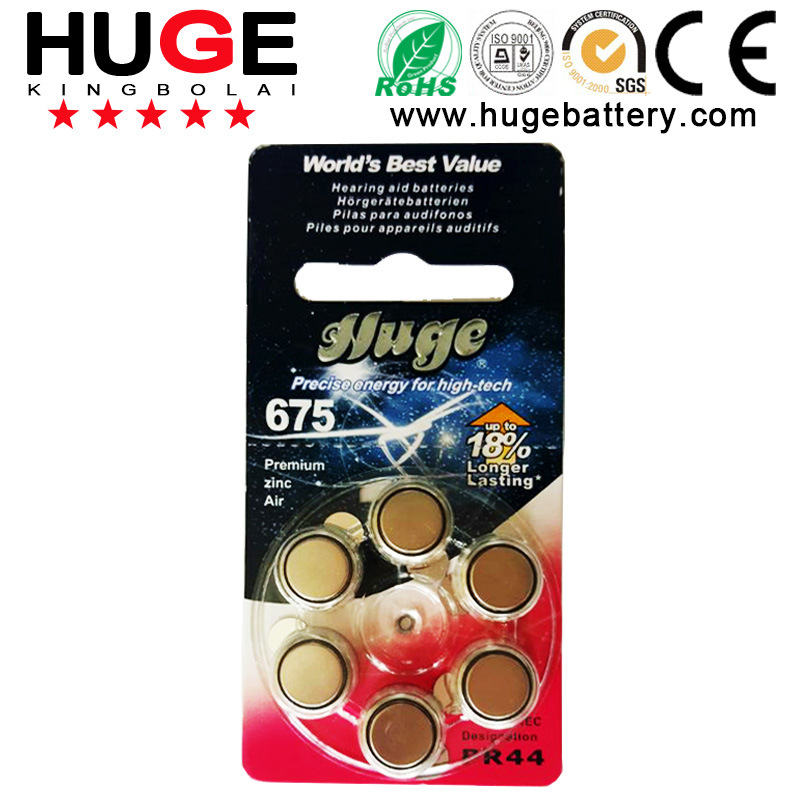 1.4V A675 Zinc Air Battery Hearing Aid Battery