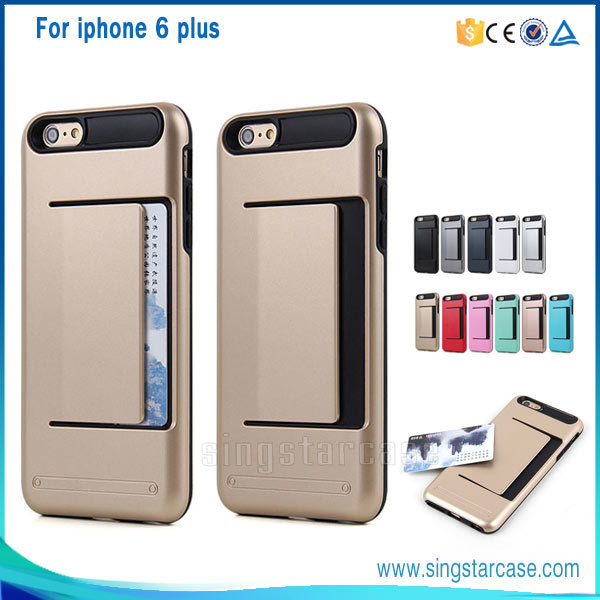 PC+ TPU Case for iPhone 6s, Mobile Phone Case for iPhone 6 Plus, Phone Case for iPhone 6 with Credit Card