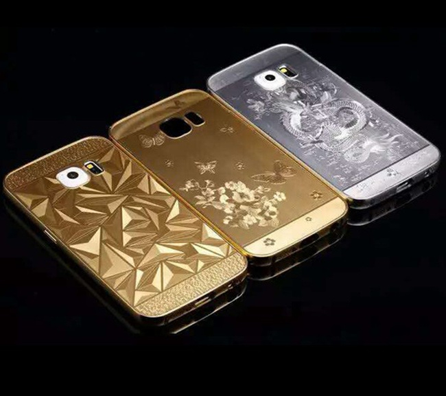 Aluminum Bumper+Acrylic Back Cover Laser Engraving Metal Cell Phone Case for Samsung S6 Mobile Cover