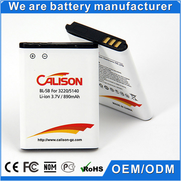 Mobile Phone Battery Bl-5b for Nokia 5320xm/ 6120c/ 5500/ 5300