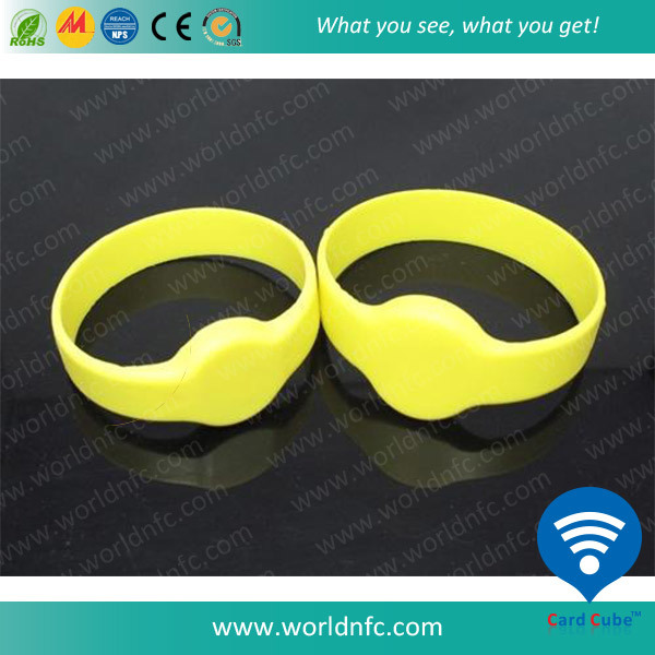 13.56MHz MIFARE S70 4k Waterproof RFID Silicone Bracelet