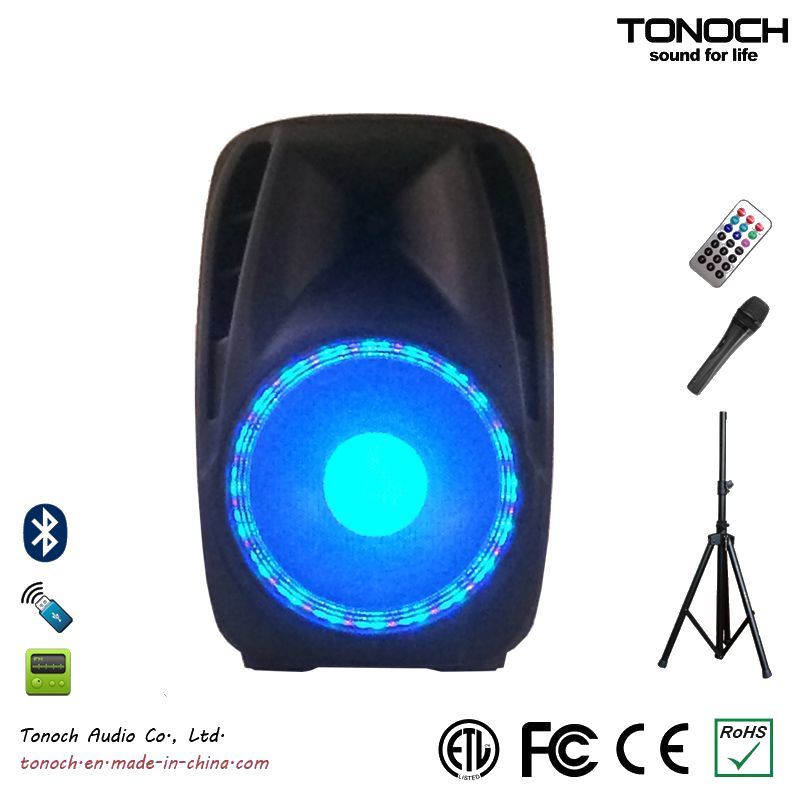 Hot Sale Woofer Active Speaker with Light for Model Eh12ub