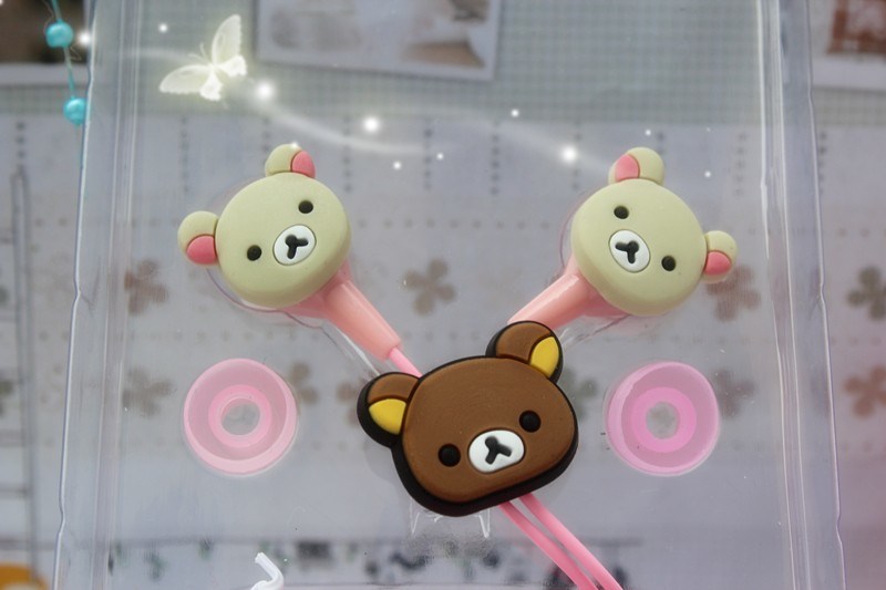 Cute Bear Cartoon Earphone