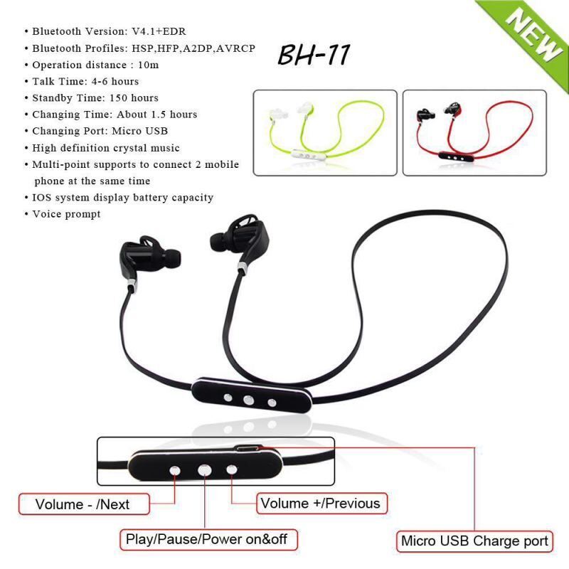 New Sports Wireless Bluetooth Flat Noodle Headset