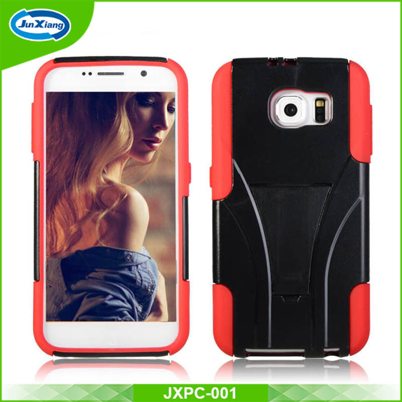 2 in 1 Phone Case with T Shape Kickstand Armor Cover for Samsung S6