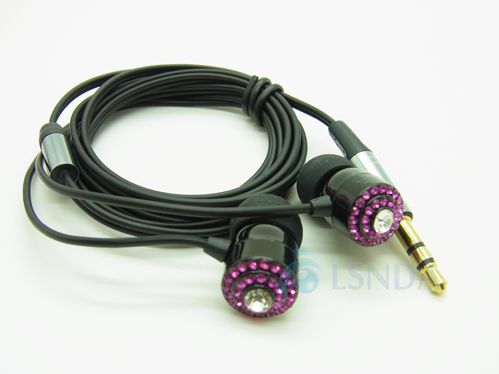 Cute and Cheap Crystal Earphones (LS-D23)