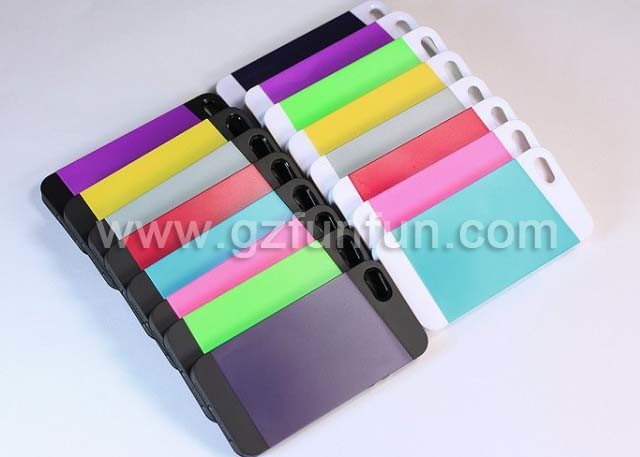 Multi-Color Two Tone 2 in 1 TPU+PC Mobile Phone Housing for iPhone 5s Housing