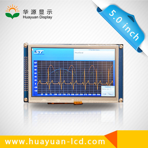 RGB888 TFT LCD Display 800X480 5 Inch High Brightness