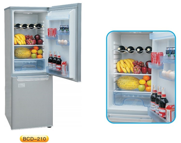 Bcd-210L DC 12V 24V Solar Car Refrigerator