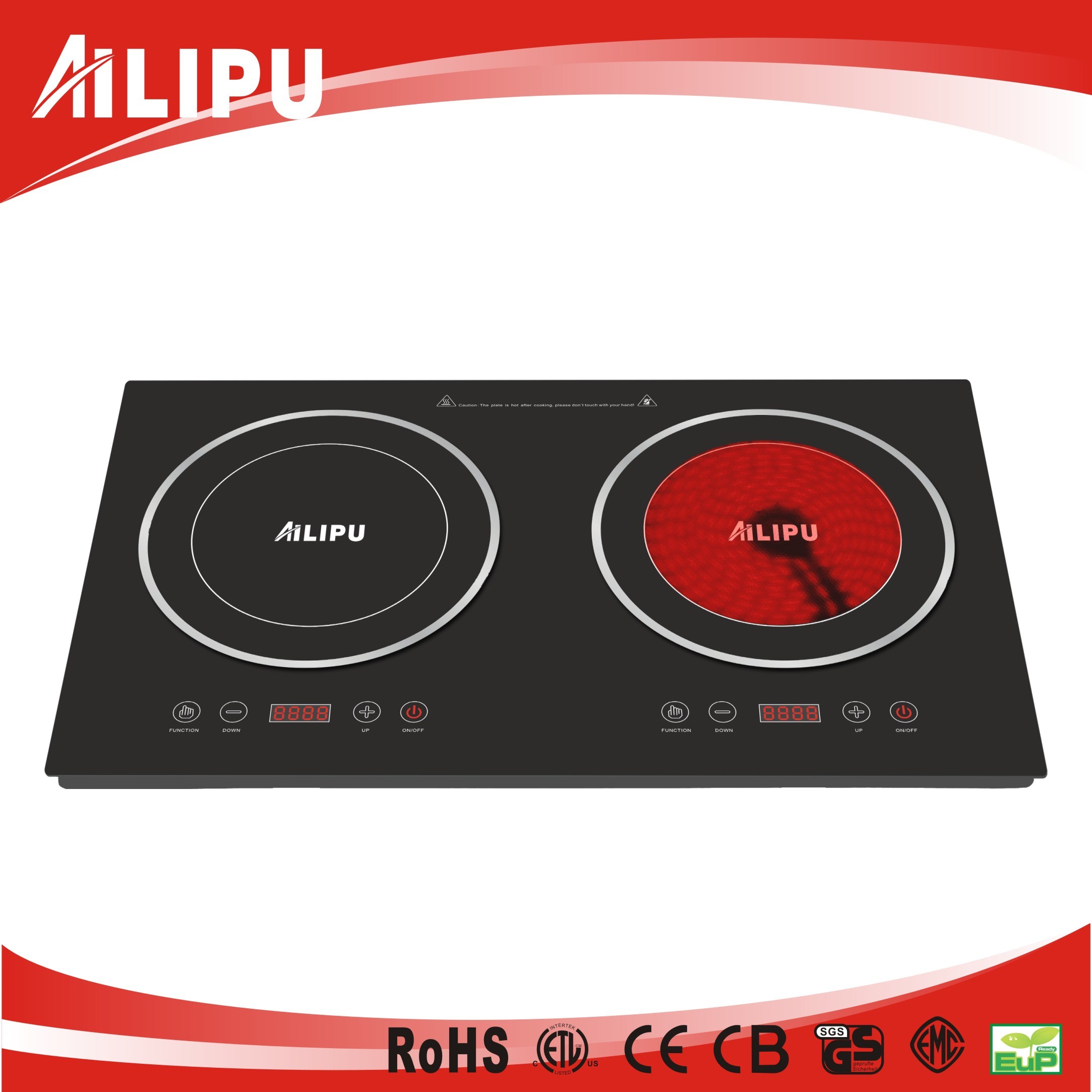 Hot Sale Built-in Induction Cooker+Infrared Cooker Sm-Dic07