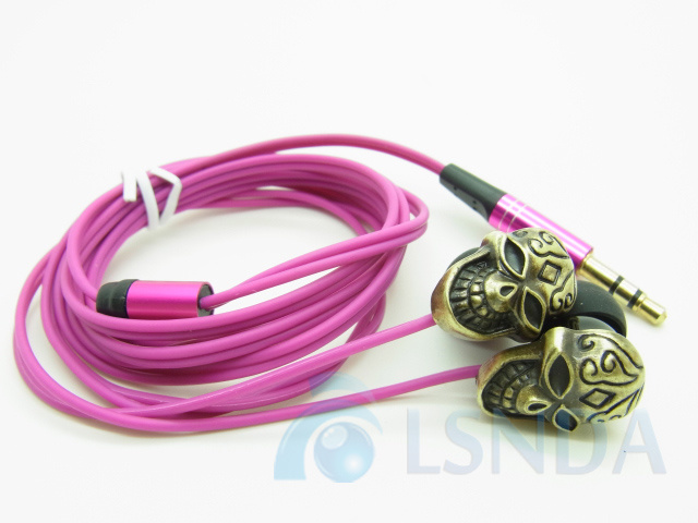 Popular TPE Cable Skull MP3 Earphone