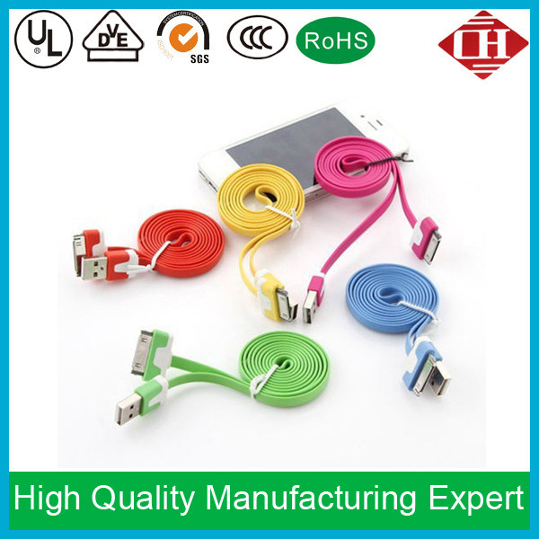 Hotsale Colorful 30pin Flat USB 2.0 Cable