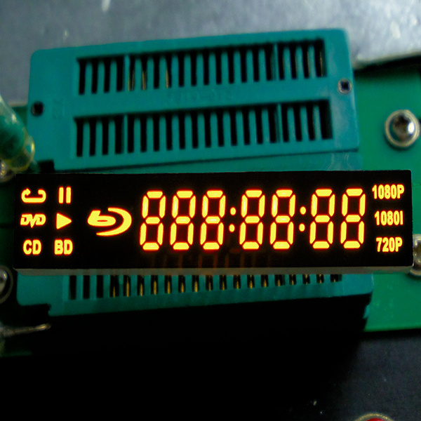 Large 7 Digits 7 Segment LED Display in Yellow