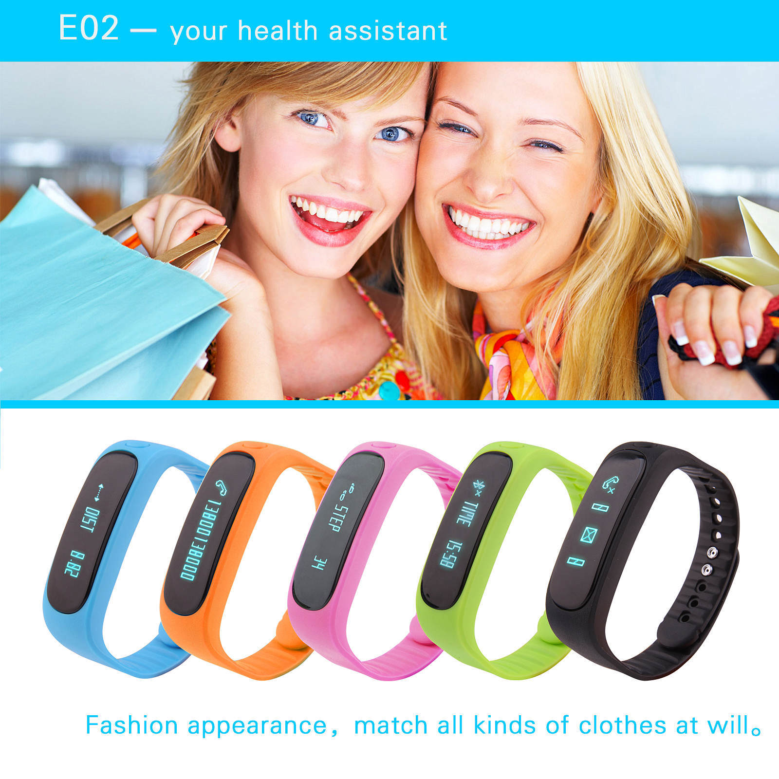 Sports Smart Bluetooth Bracelet for Health Sports