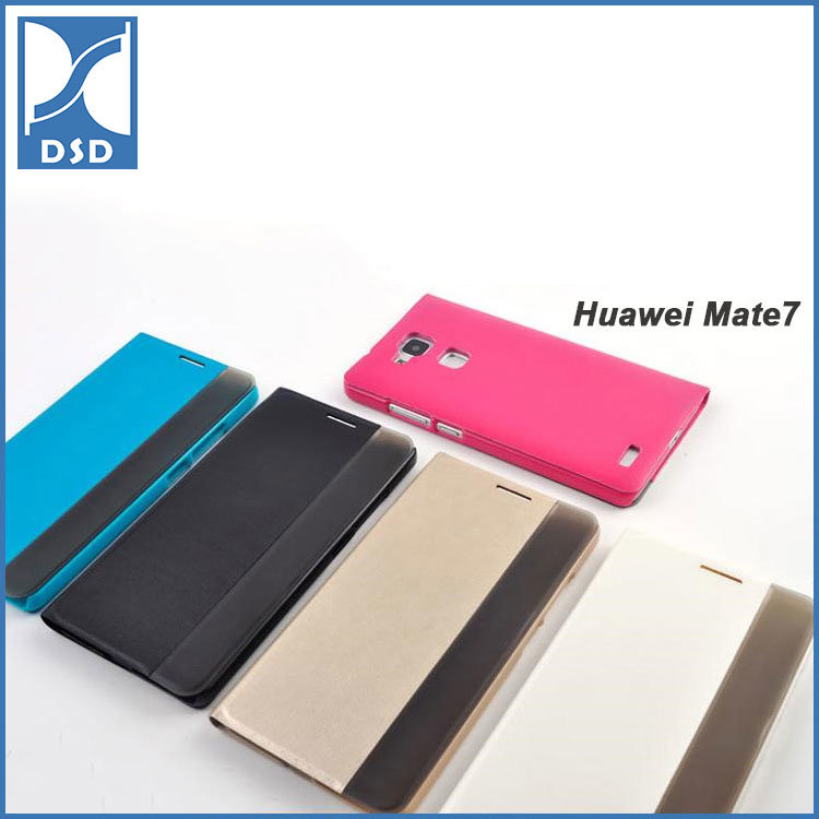 Compatible Huawei Mate7 Smart Health Protective Phone PU Case Cover