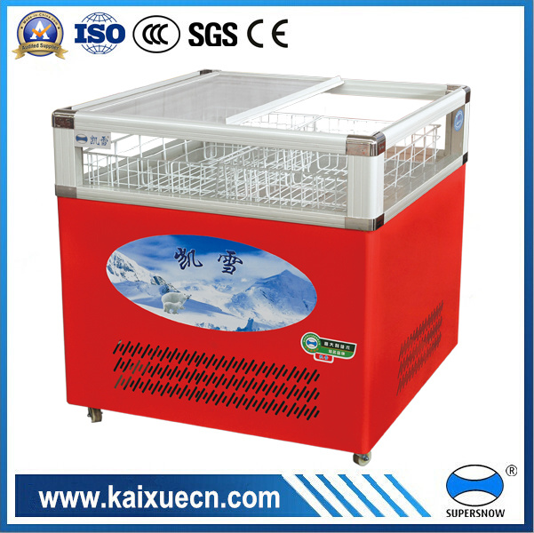 5 Sides Transparent Glass Dairy Display Cooler