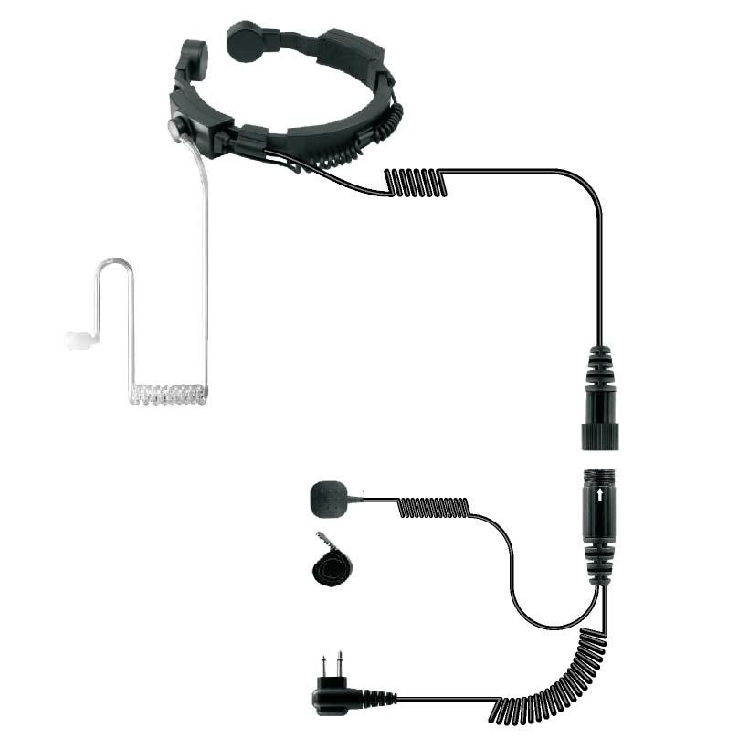 Throat Control Microphone for Two-Way Radio Tc-324-1