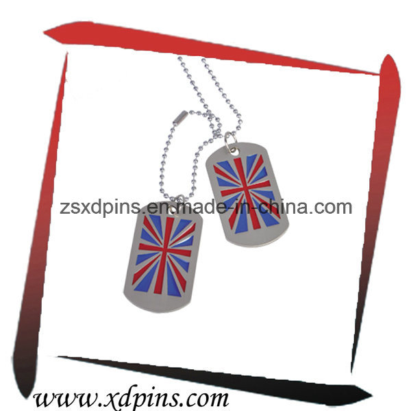 Factory Custom Soft Enamel UK Flag Dog Tag