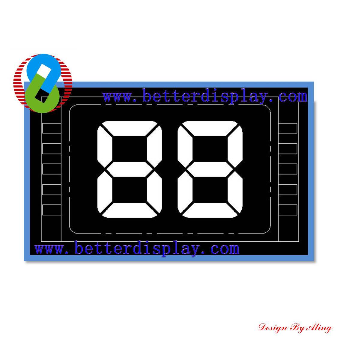 Better LCD Screen Customized White Letter LCD Display