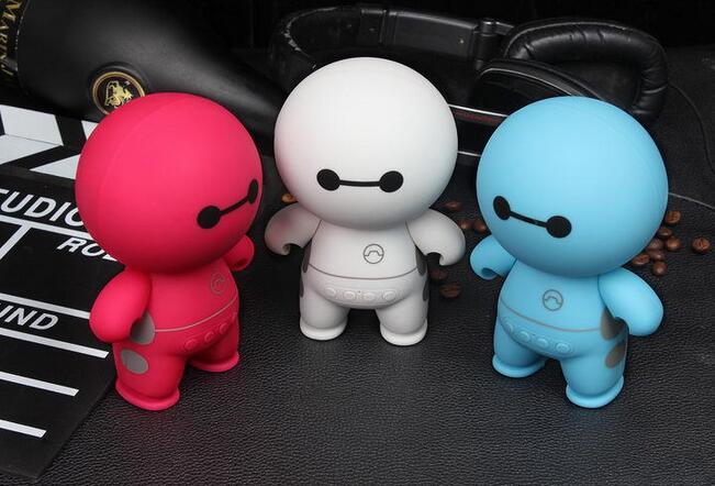 Lovely Music Baymax Speaker Mini Man Bluetooth Speaker with TF Card