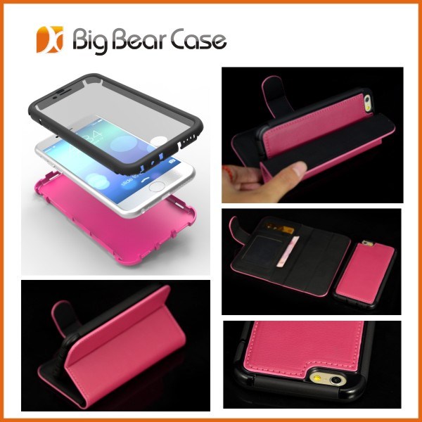 Multi-Function Stand Leather Phone Cover for iPhone 6