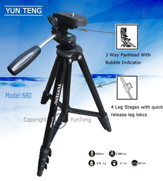 Aluminum 4-Section Tripod (680)