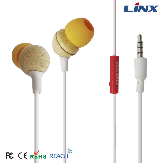 Peach Wood Earphone