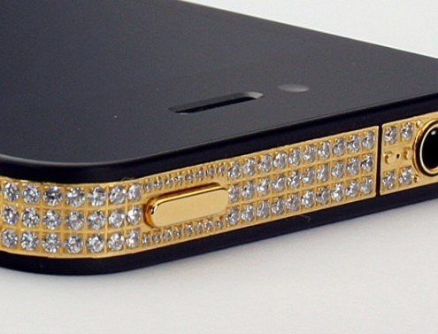 Luxury 24k Gold Diamond Bezel for iPhone4