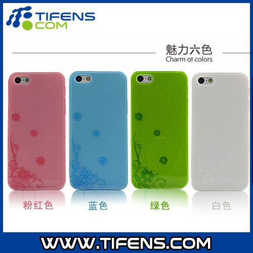 TPU Protective Mobile Phone Case for iPhone 5/5s with Custom Pattern