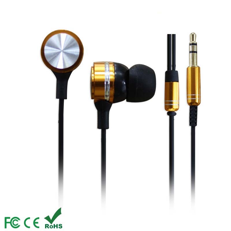 Gold Metal Earphone for iPod