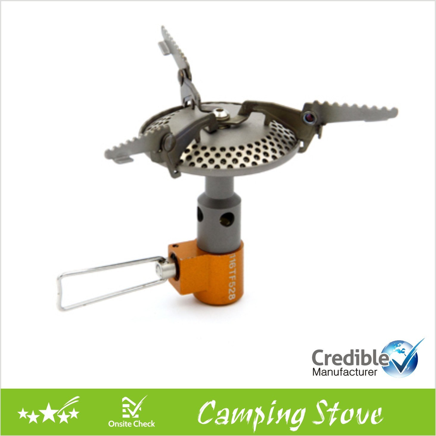 Folding Titanium Gas Burner for Camping