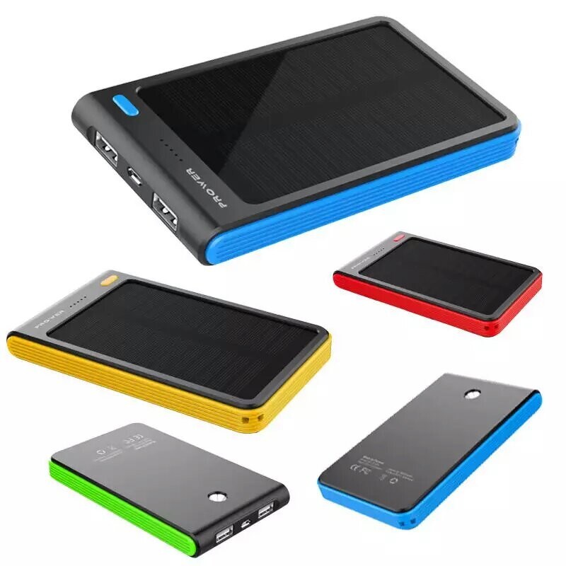 8000mAh Portable Dual USB Shockproof Solar Power Bank