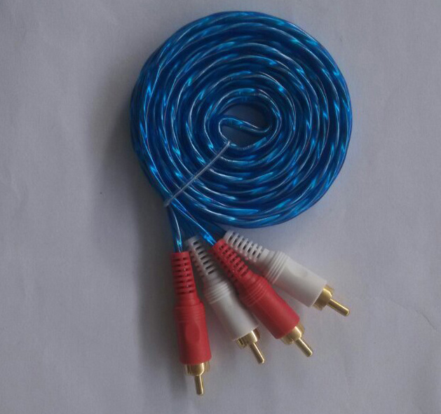 Transparent Jacket 2RCA Audio Cable