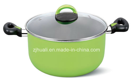 24cm Green Aluminum Non-Stick Casserole