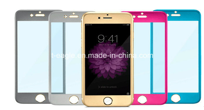 Arc-Shaped 5.5 Inches Clear Gold Tempered Glass Screen Protector for iPhone 6 Plus