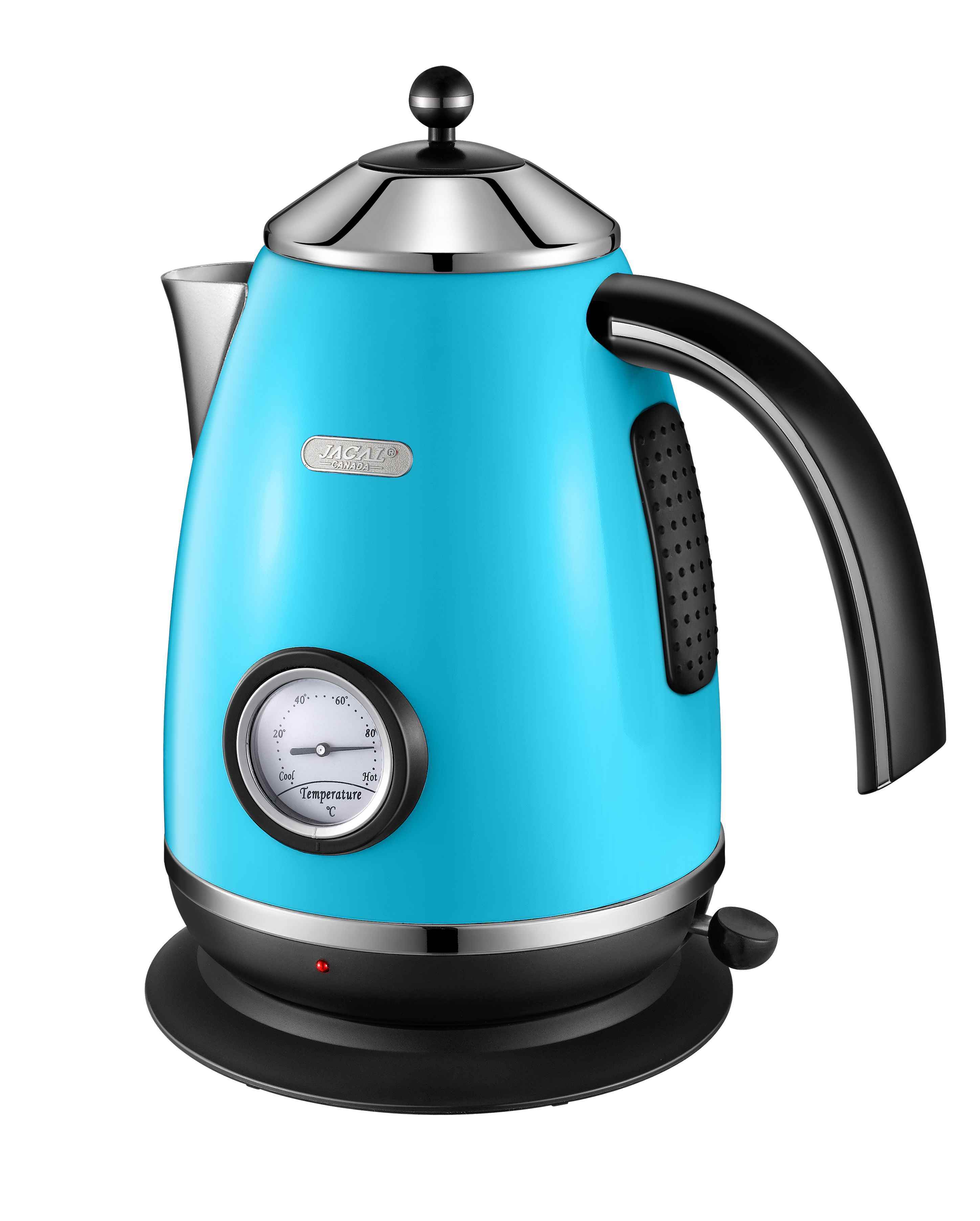 1.7L Cordless Stainless Steel Electric Kettle (pyramid shape with thermometer) [E1a]