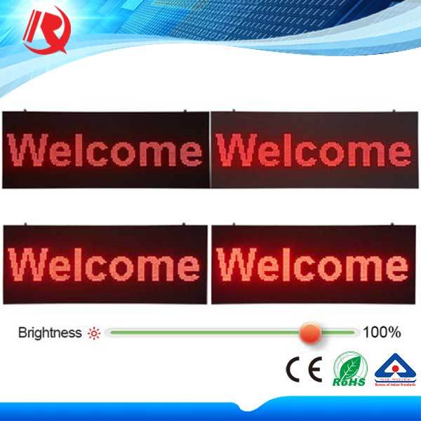 Adjust Brightness P10 Red Outdoor LED Display