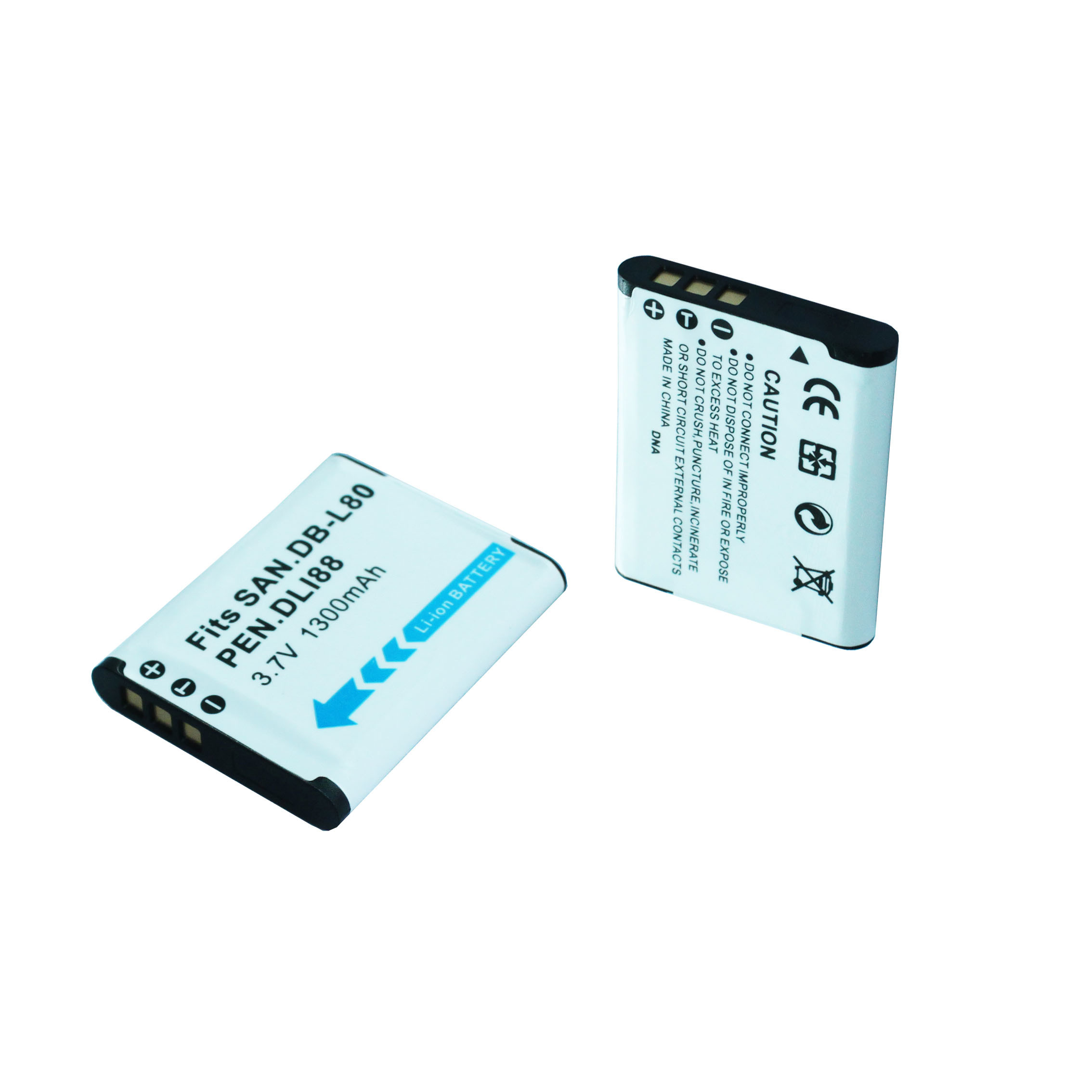 Digital Camera Battery for SANYO DB-L80/Pentax D-Li88 (3.7V 1300mAh)