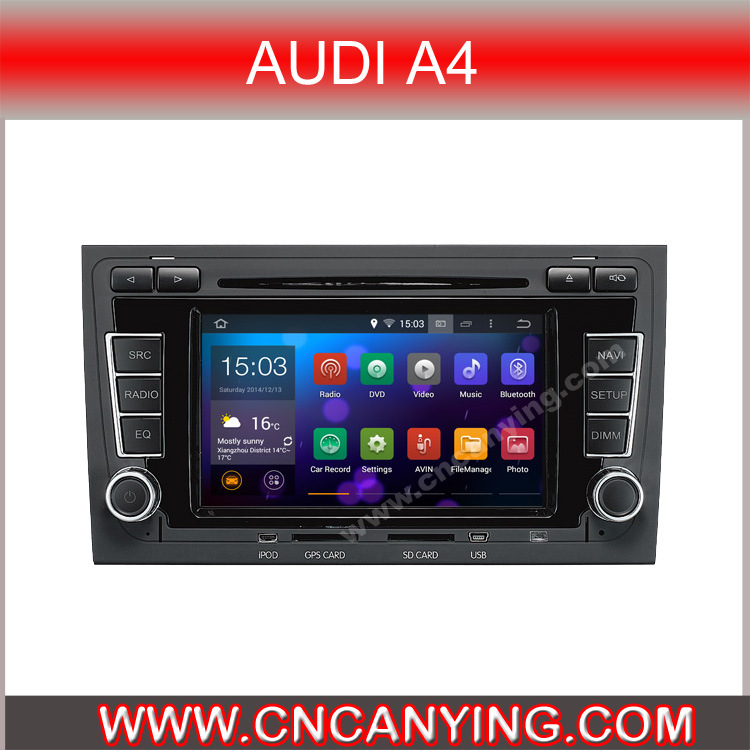 Pure Android 4.4.4 Car GPS Player for Audi A4 with Bluetooth A9 CPU 1g RAM 8g Inland Capatitive Touch Screen (AD-6964)