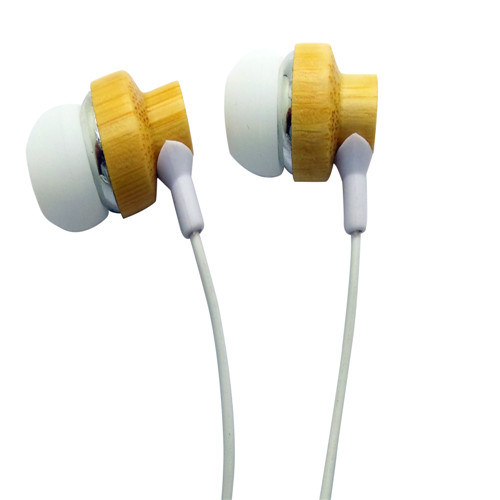 Cheap Christmas Gift Earbuds Bamboo Earphones